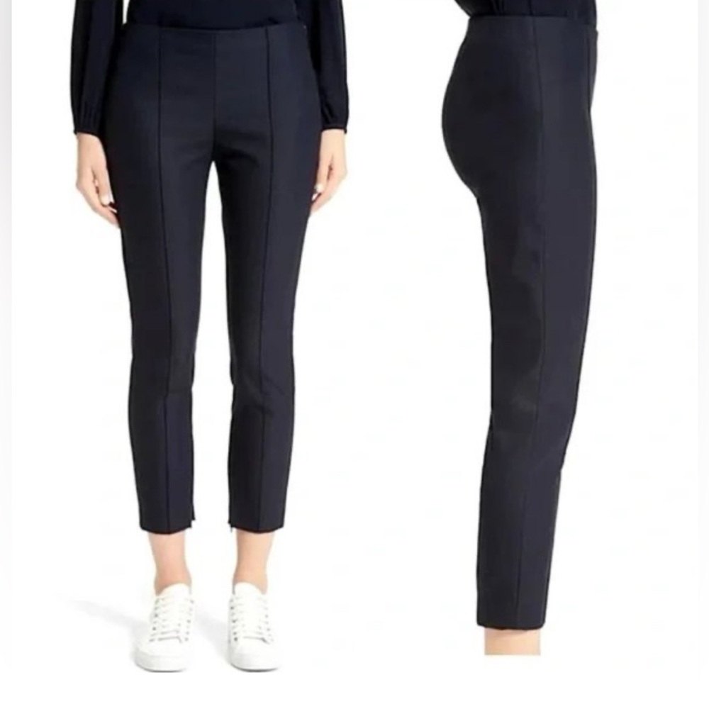 Like New ✨ THEORY Alettah Approach Stretch Cotton Cropped Pants in Navy Size 0